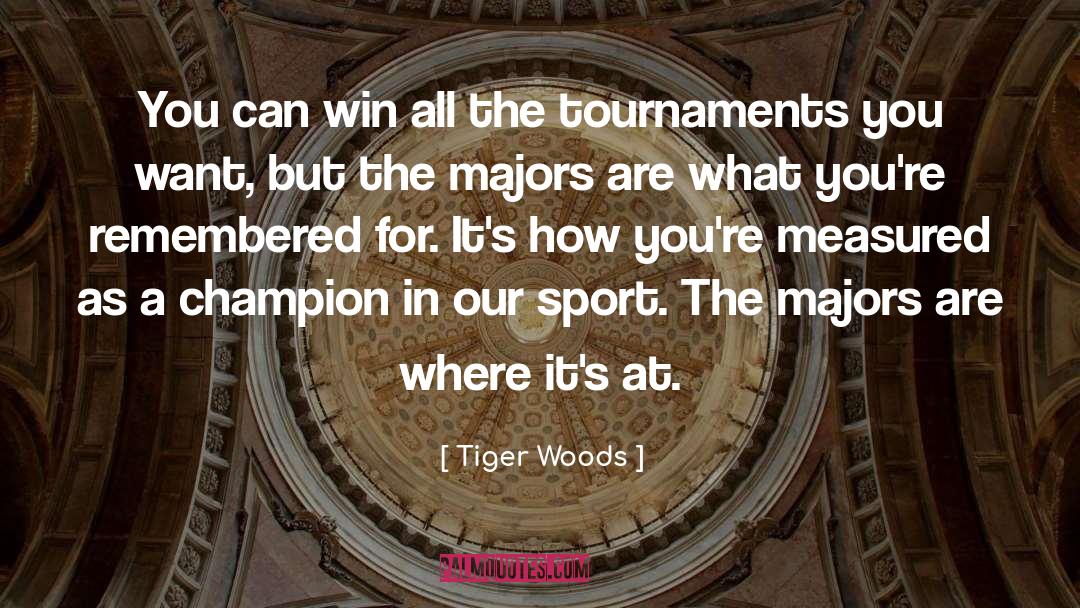 Tiger Woods Quotes: You can win all the