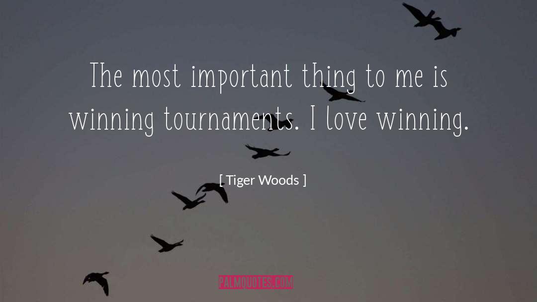 Tiger Woods Quotes: The most important thing to