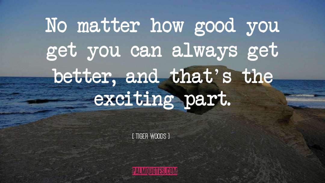 Tiger Woods Quotes: No matter how good you