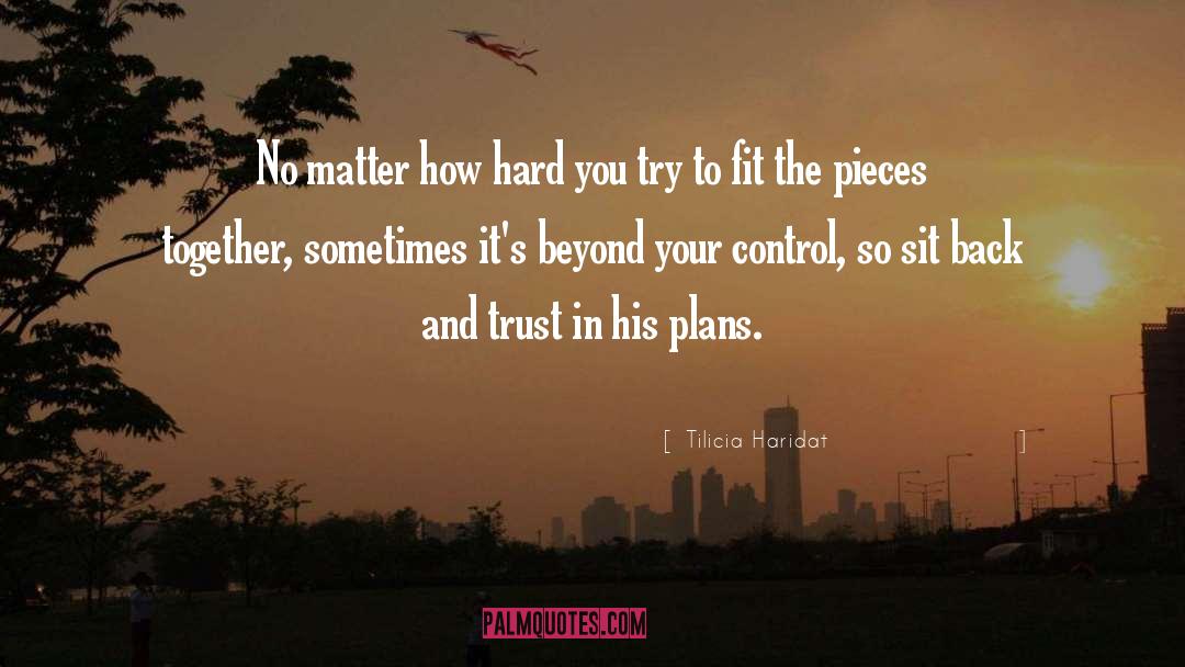 Tilicia Haridat Quotes: No matter how hard you