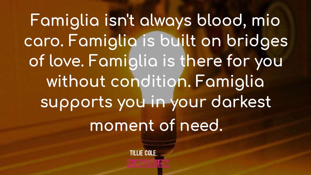 Tillie Cole Quotes: Famiglia isn't always blood, mio