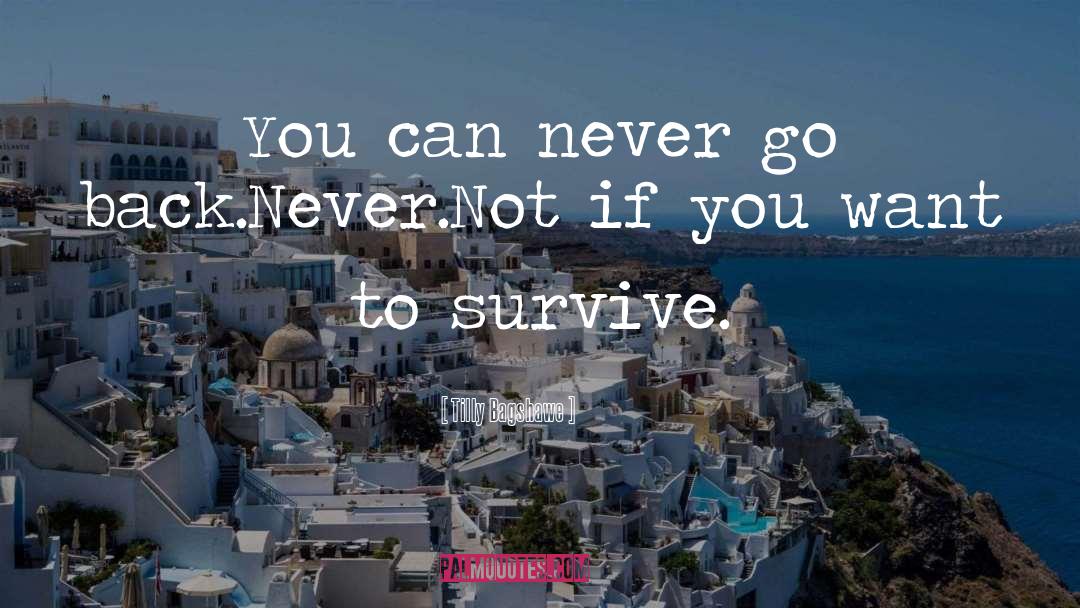 Tilly Bagshawe Quotes: You can never go back.Never.Not