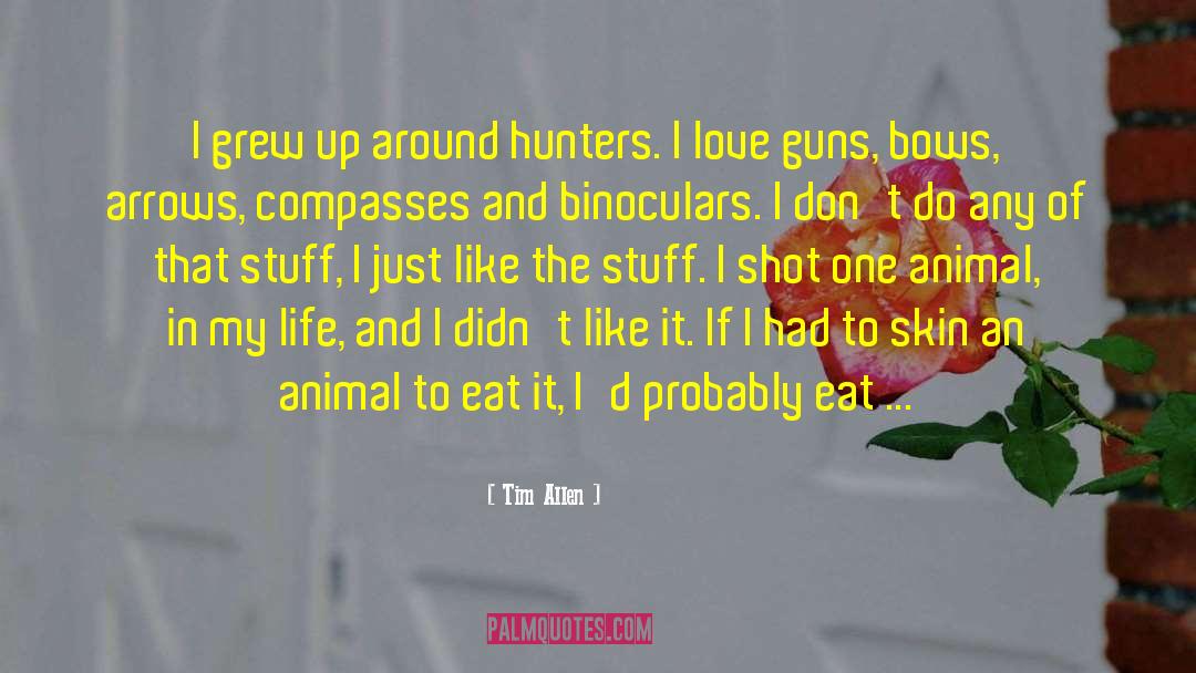 Tim Allen Quotes: I grew up around hunters.