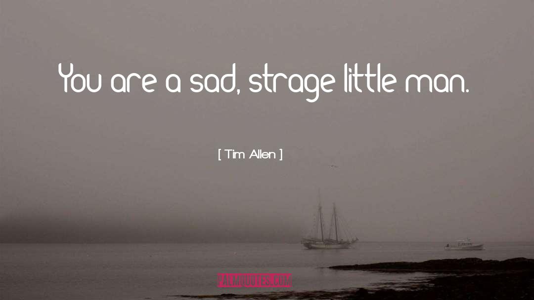 Tim Allen Quotes: You are a sad, strage