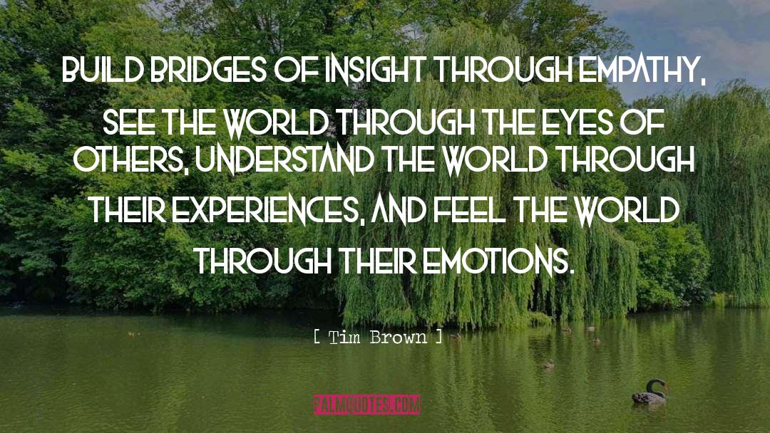 Tim Brown Quotes: Build bridges of insight through