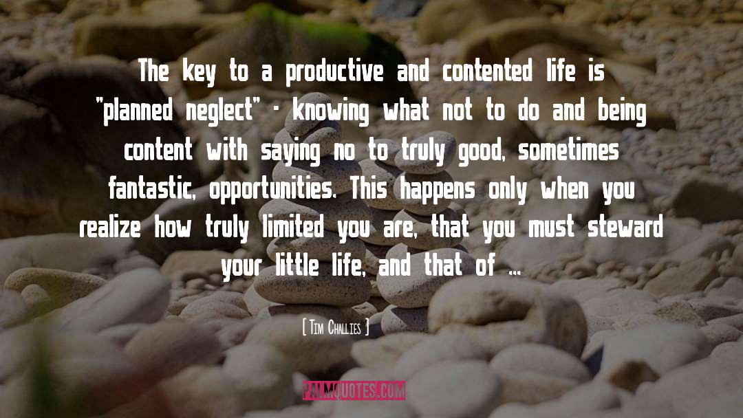 Tim Challies Quotes: The key to a productive