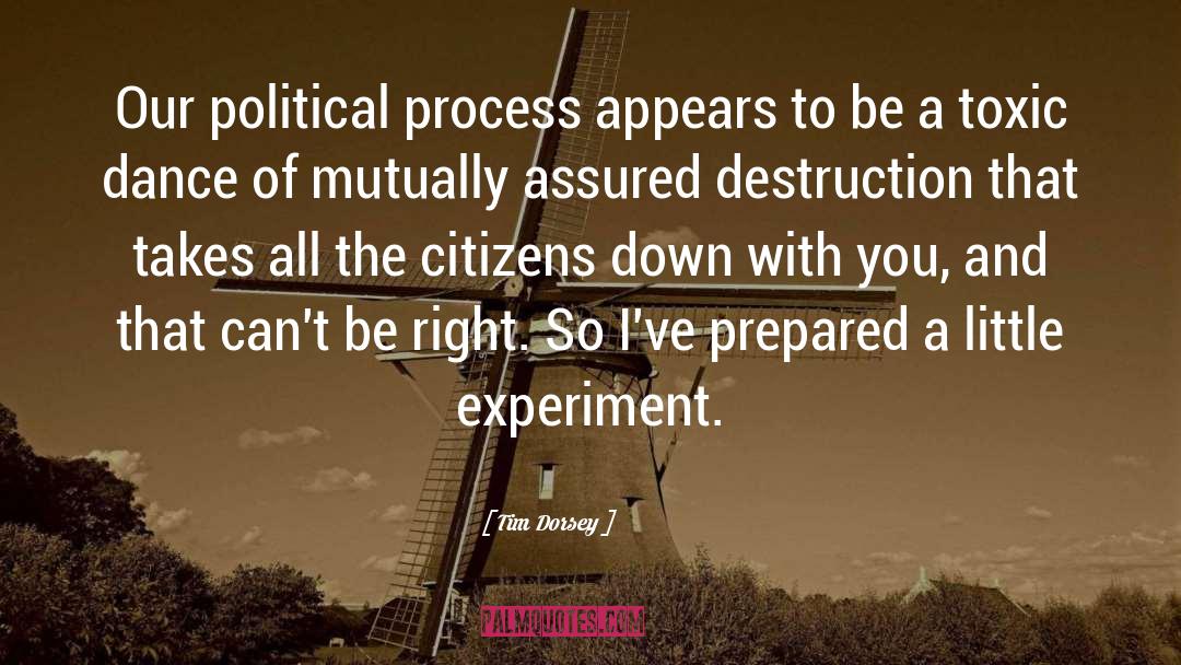 Tim Dorsey Quotes: Our political process appears to