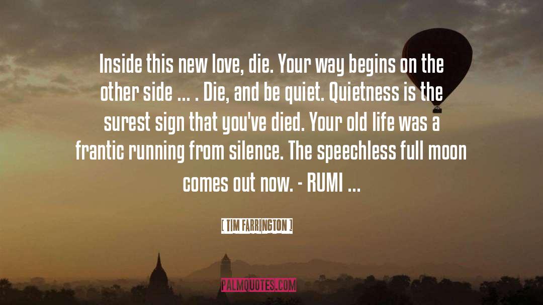 Tim Farrington Quotes: Inside this new love, die.