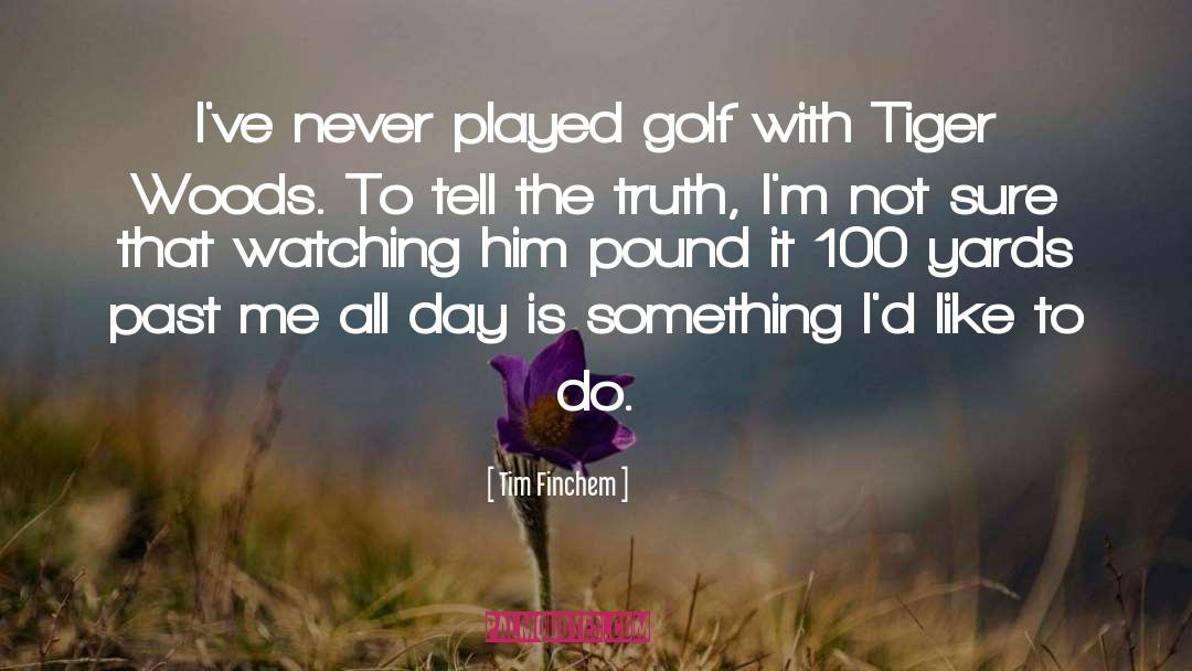 Tim Finchem Quotes: I've never played golf with