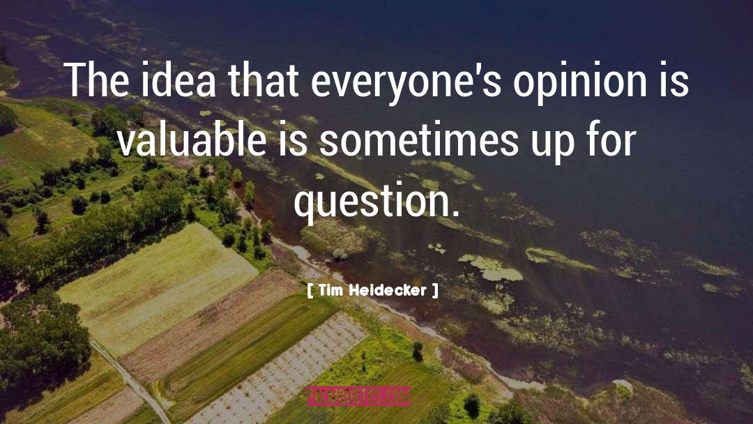 Tim Heidecker Quotes: The idea that everyone's opinion