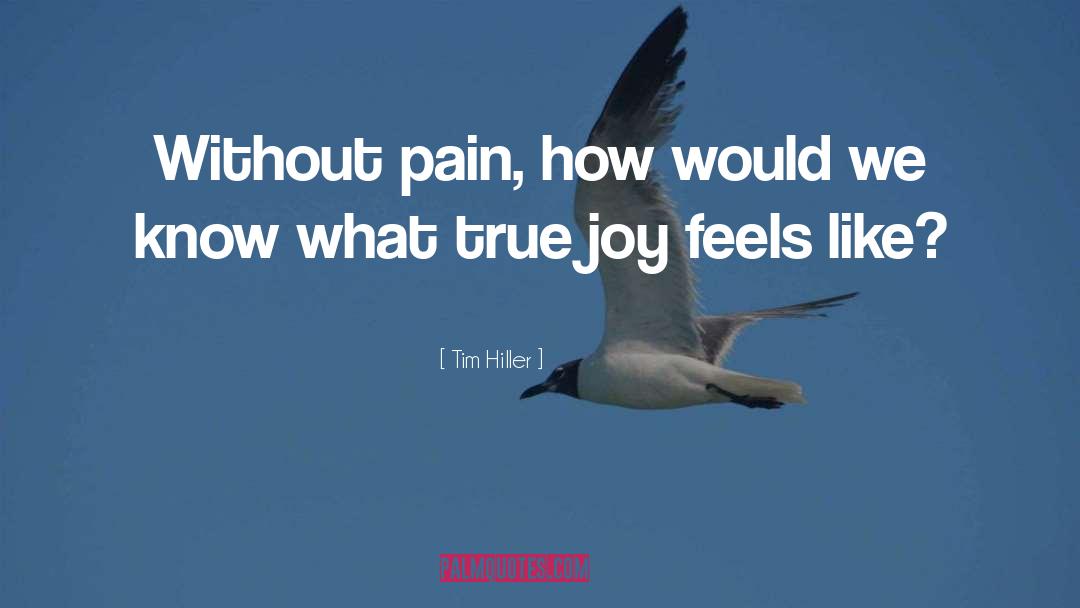 Tim Hiller Quotes: Without pain, how would we