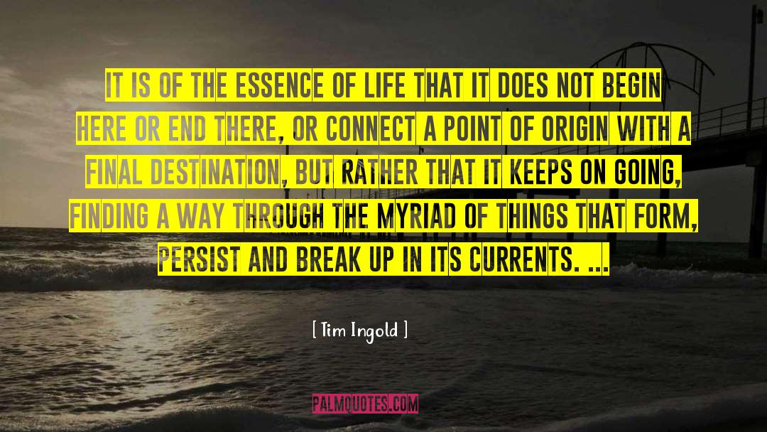 Tim Ingold Quotes: It is of the essence