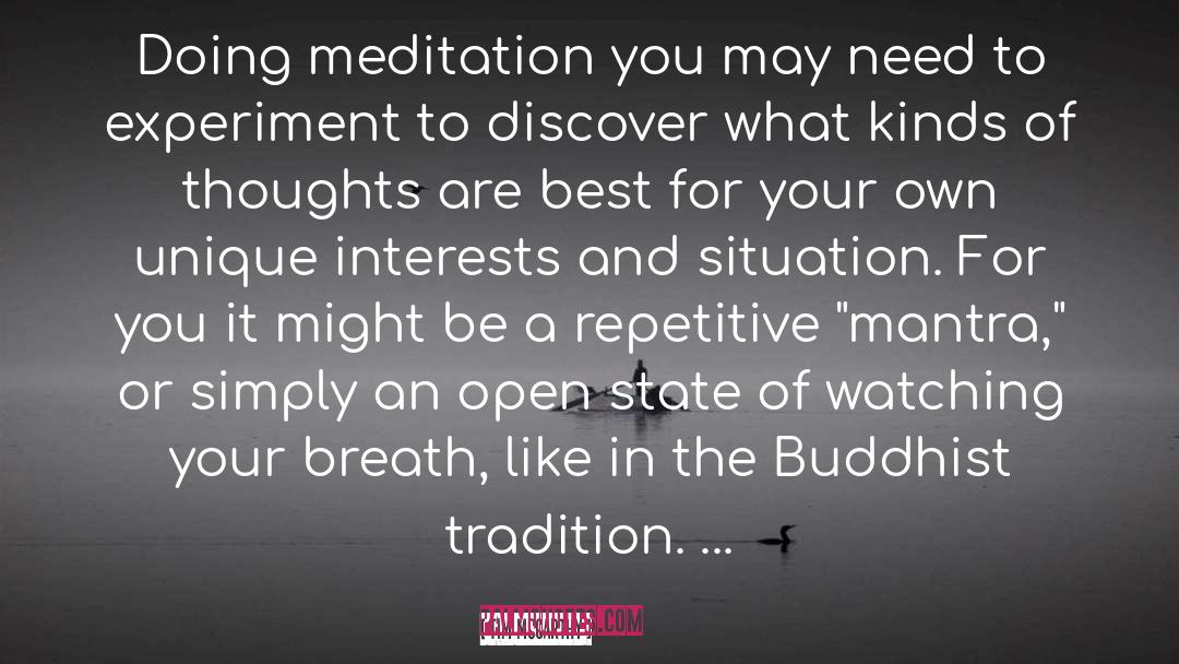Tim McCarthy Quotes: Doing meditation you may need