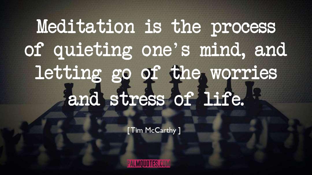 Tim McCarthy Quotes: Meditation is the process of