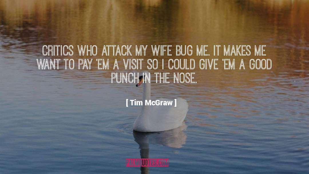 Tim McGraw Quotes: Critics who attack my wife