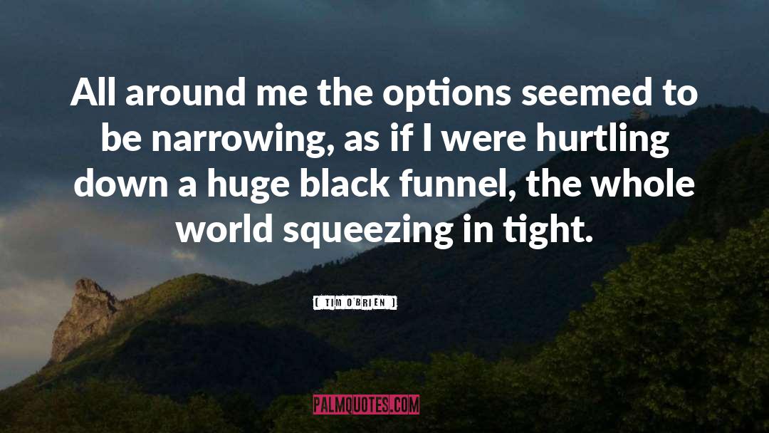 Tim O'Brien Quotes: All around me the options