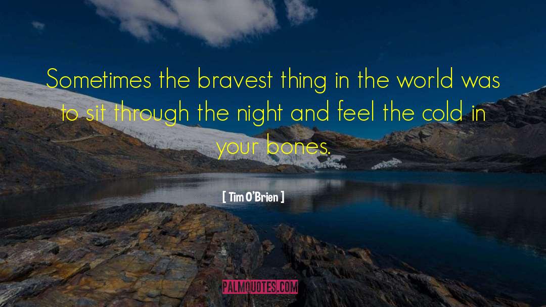 Tim O'Brien Quotes: Sometimes the bravest thing in