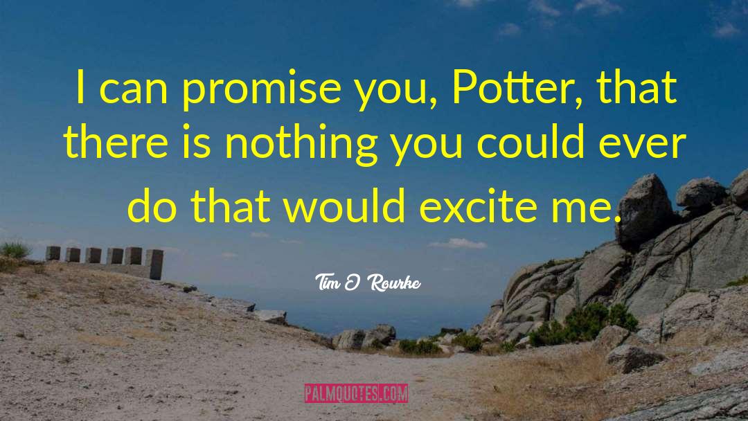 Tim O'Rourke Quotes: I can promise you, Potter,