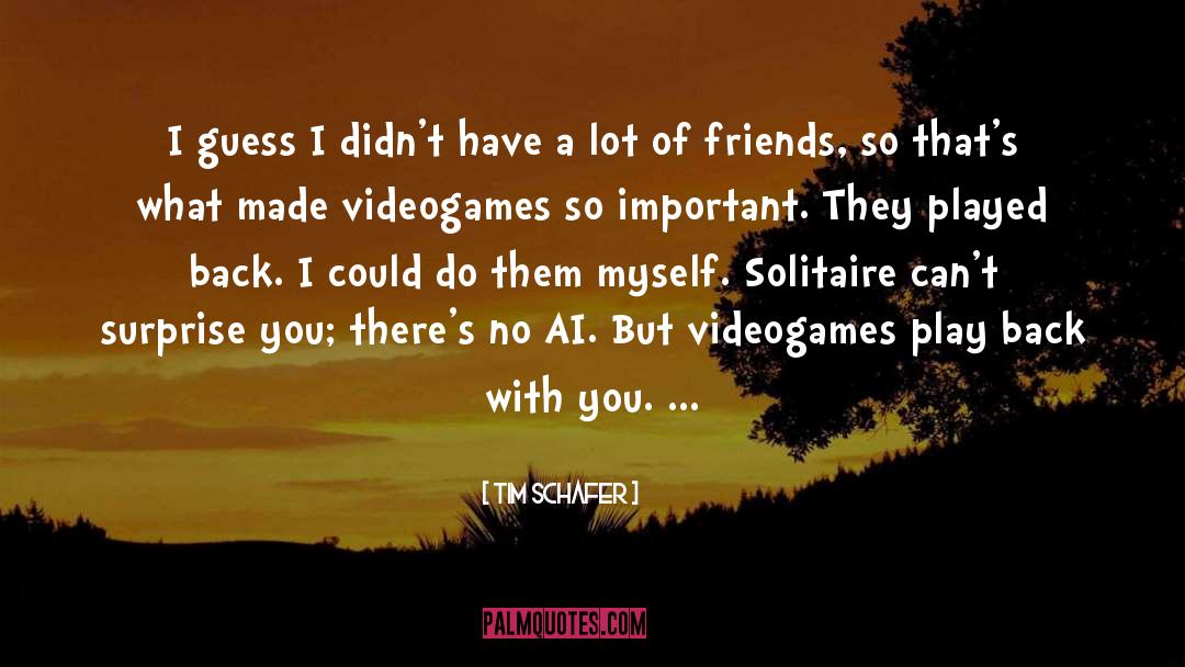 Tim Schafer Quotes: I guess I didn't have