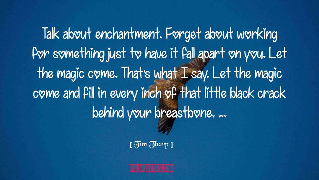 Tim Tharp Quotes: Talk about enchantment. Forget about