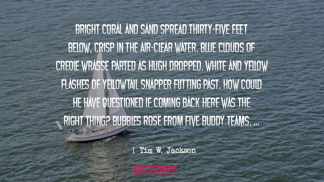 Tim W. Jackson Quotes: Bright coral and sand spread