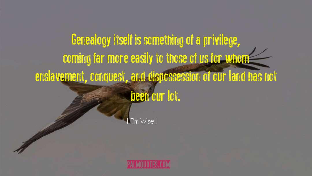 Tim Wise Quotes: Genealogy itself is something of
