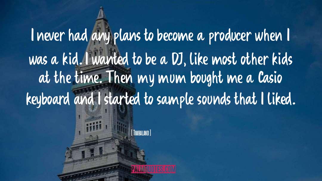 Timbaland Quotes: I never had any plans