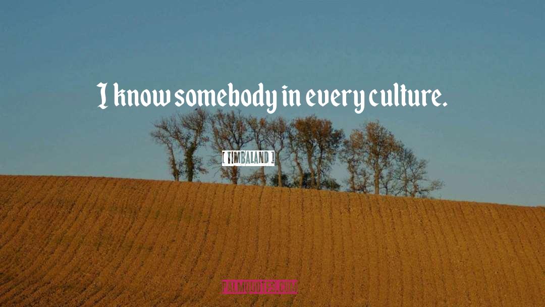 Timbaland Quotes: I know somebody in every