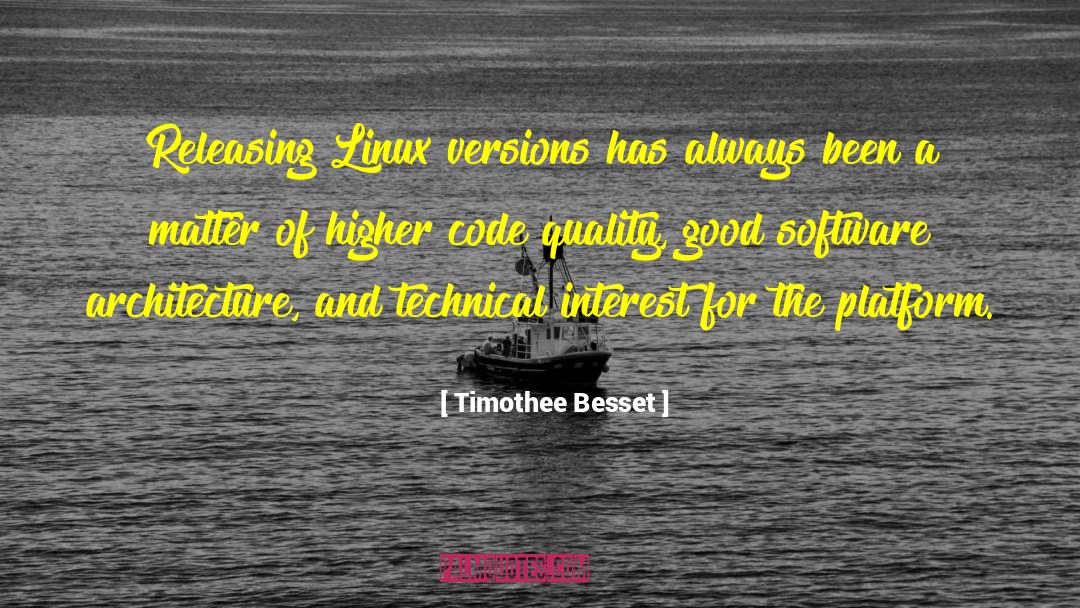 Timothee Besset Quotes: Releasing Linux versions has always