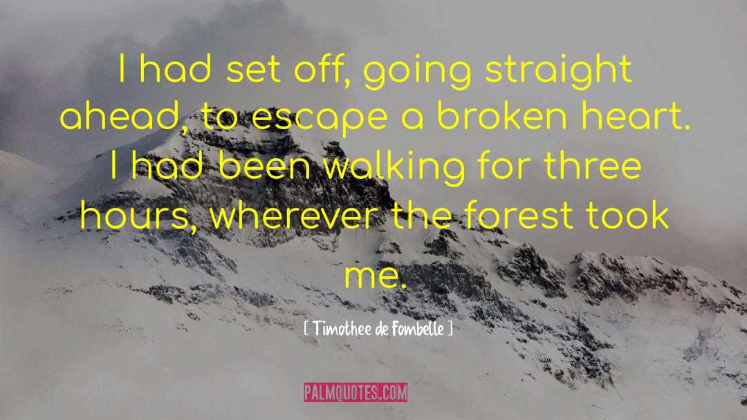 Timothee De Fombelle Quotes: I had set off, going