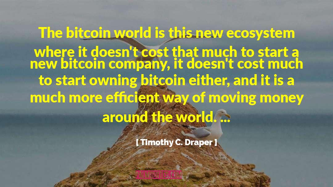 Timothy C. Draper Quotes: The bitcoin world is this