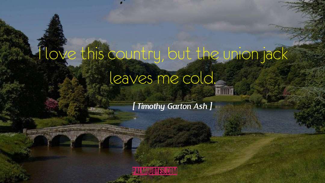 Timothy Garton Ash Quotes: I love this country, but