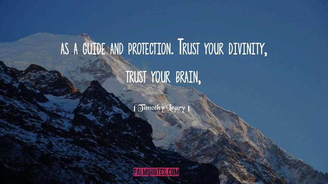 Timothy Leary Quotes: as a guide and protection.