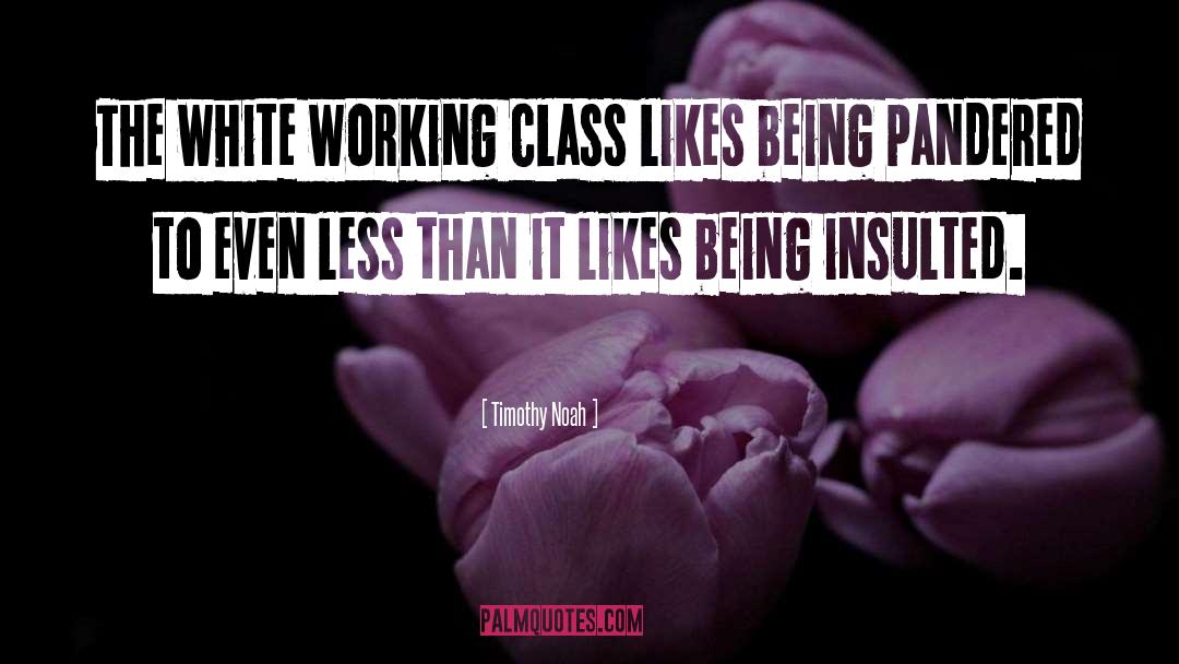 Timothy Noah Quotes: The white working class likes