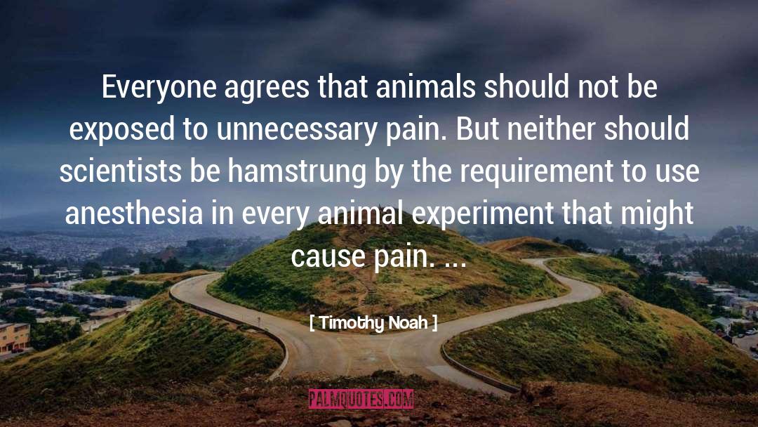 Timothy Noah Quotes: Everyone agrees that animals should