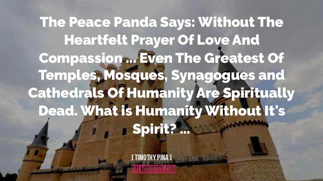 Timothy Pina Quotes: The Peace Panda Says: Without