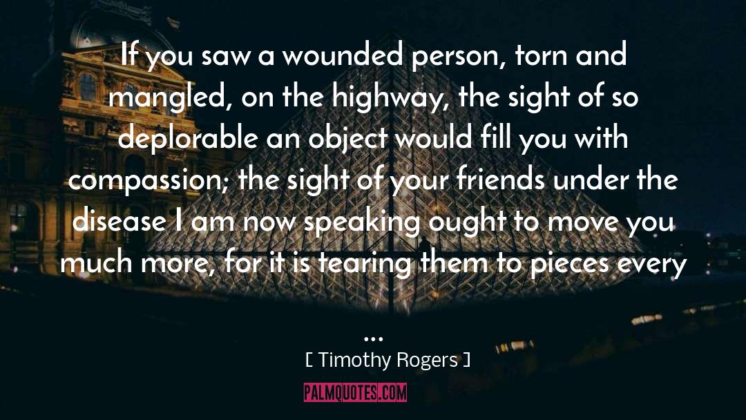 Timothy Rogers Quotes: If you saw a wounded