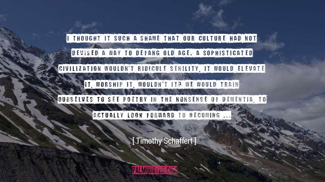 Timothy Schaffert Quotes: I thought it such a