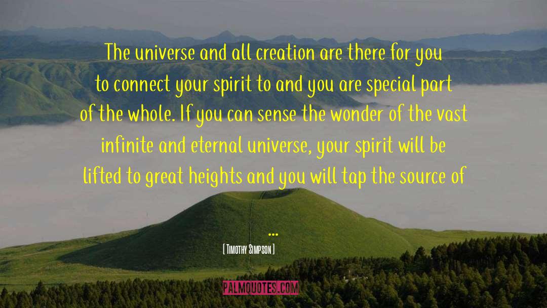 Timothy Simpson Quotes: The universe and all creation