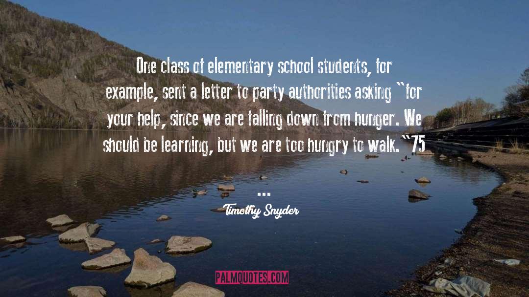 Timothy Snyder Quotes: One class of elementary school