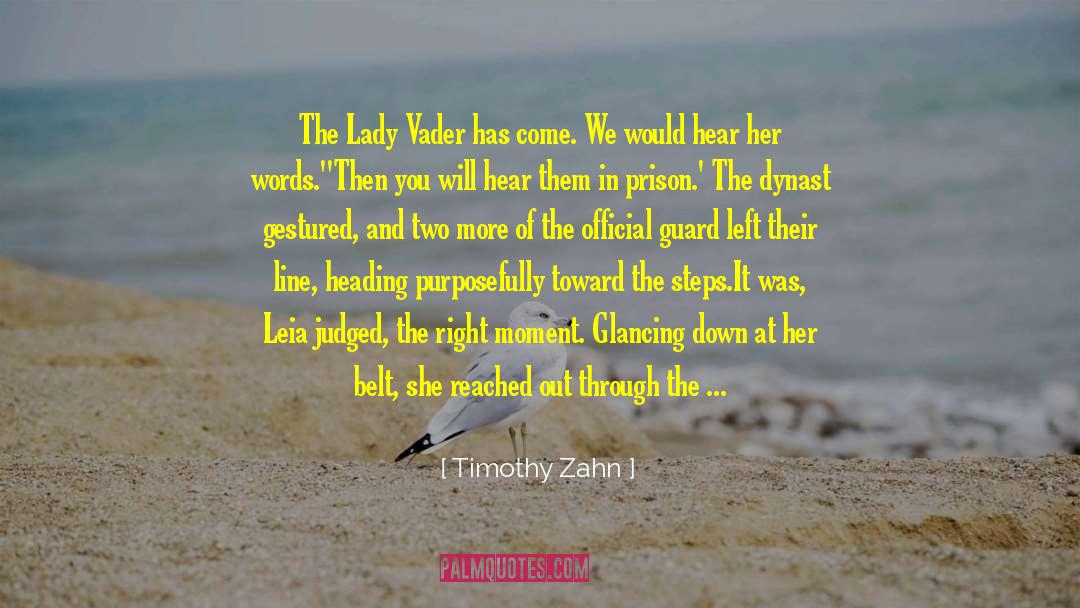 Timothy Zahn Quotes: The Lady Vader has come.