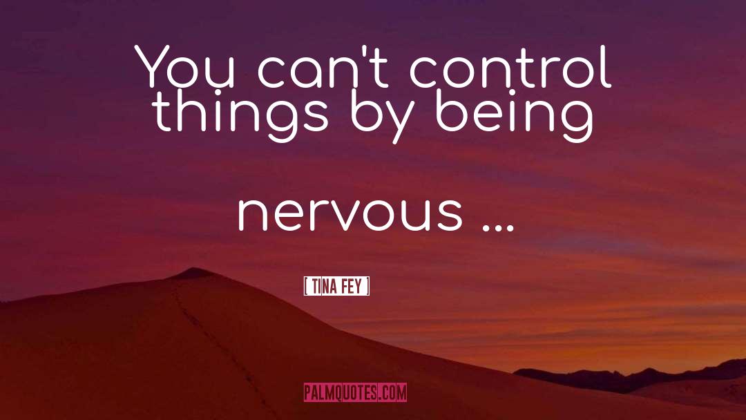 Tina Fey Quotes: You can't control things by