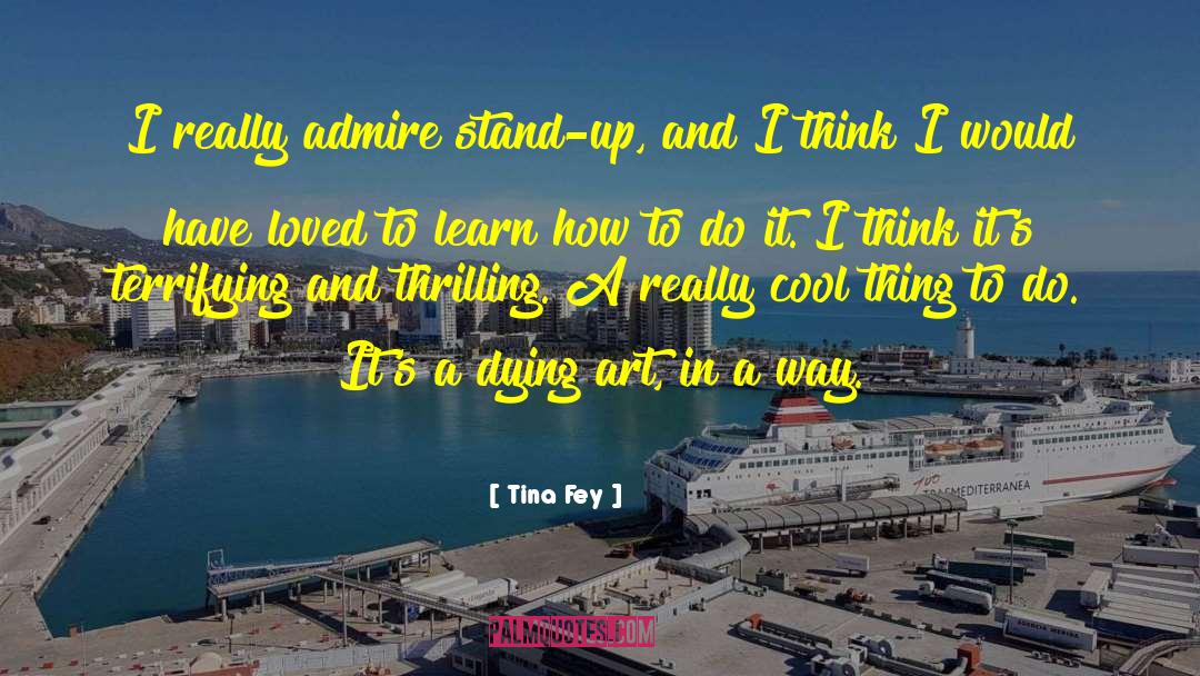 Tina Fey Quotes: I really admire stand-up, and