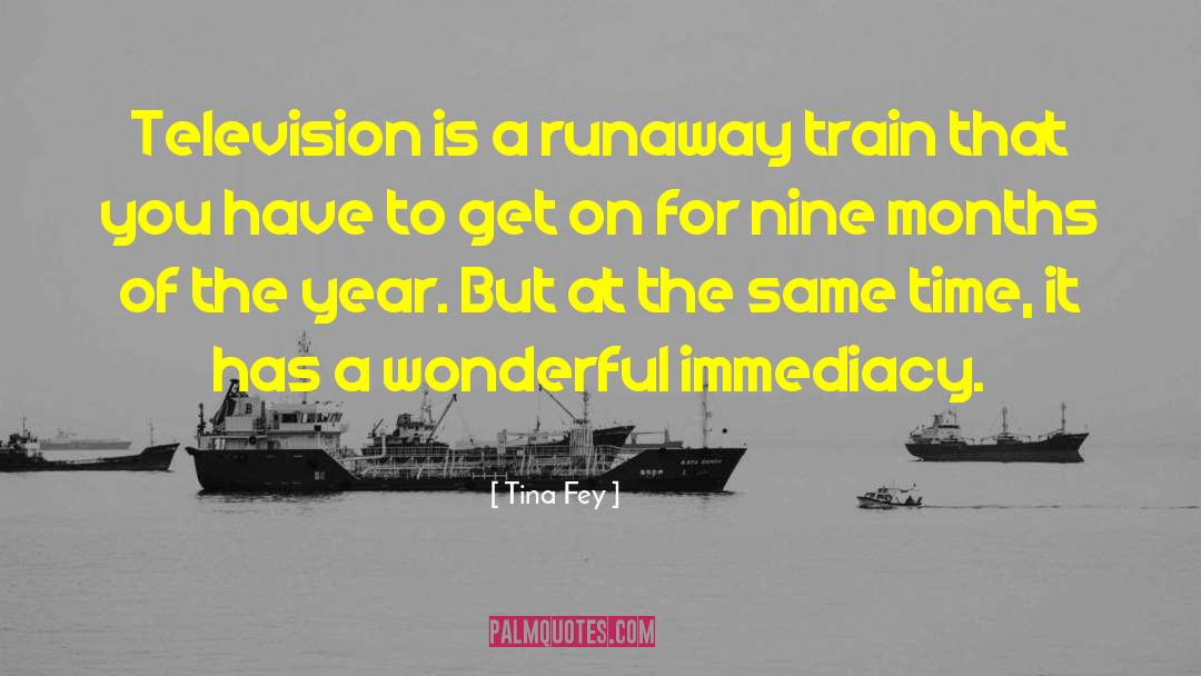 Tina Fey Quotes: Television is a runaway train