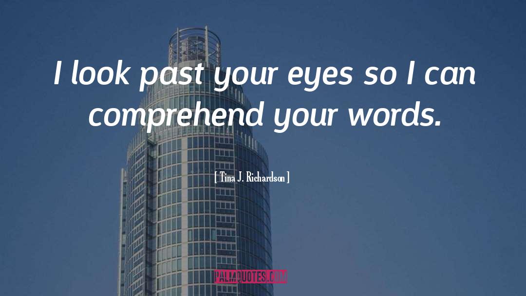 Tina J. Richardson Quotes: I look past your eyes