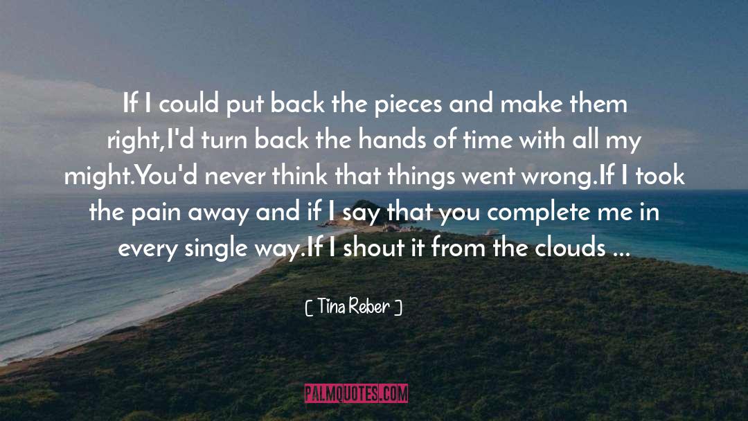 Tina Reber Quotes: If I could put back