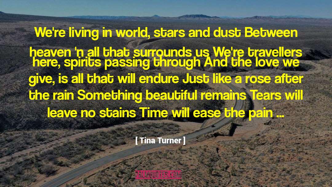 Tina Turner Quotes: We're living in world, stars