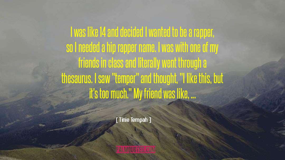 Tinie Tempah Quotes: I was like 14 and