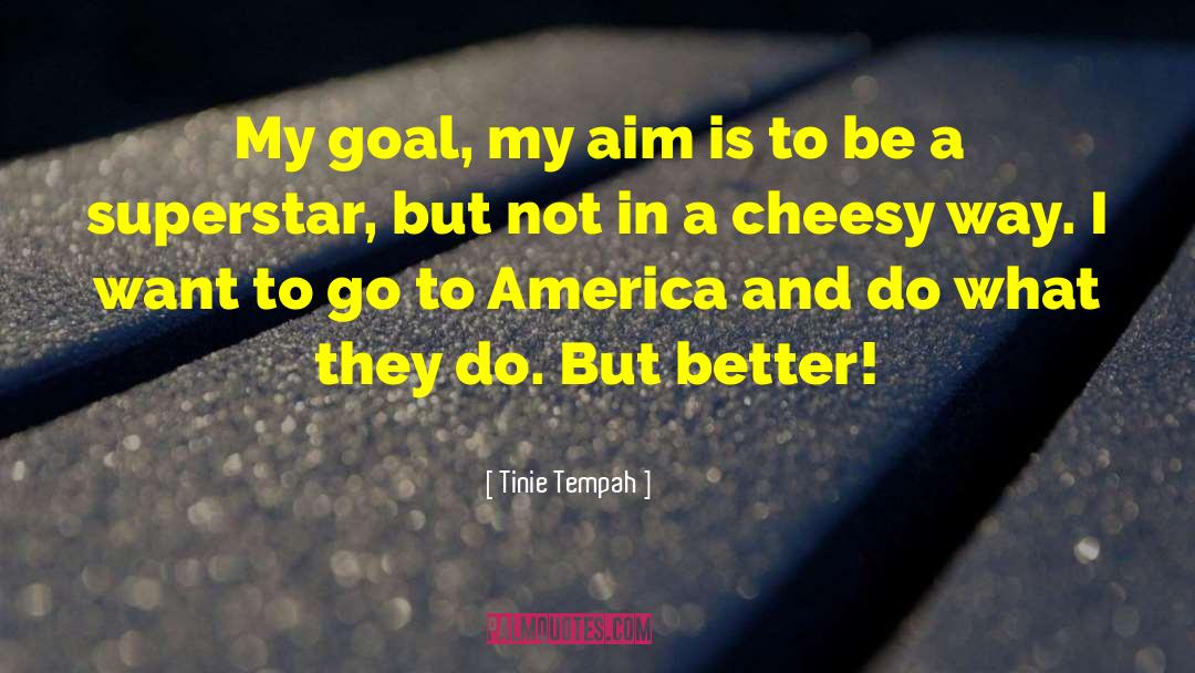 Tinie Tempah Quotes: My goal, my aim is