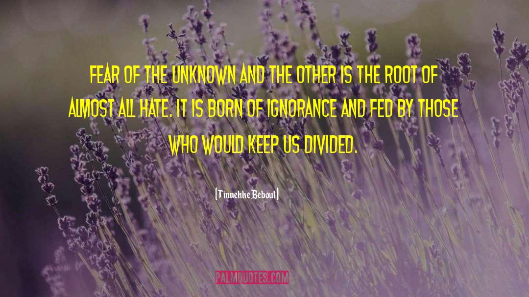 Tinnekke Bebout Quotes: Fear of the unknown and